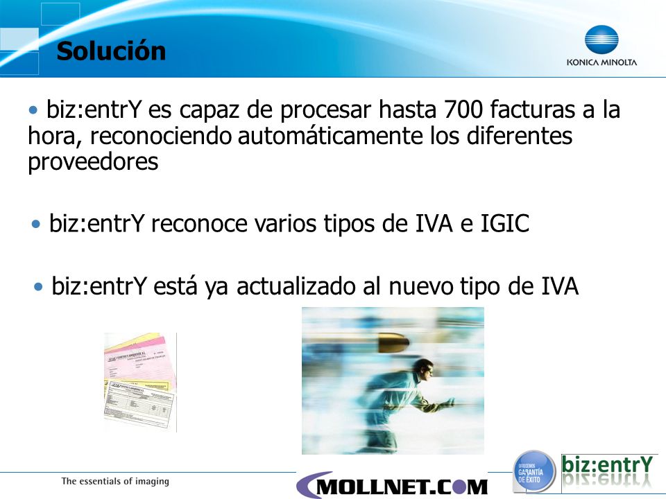 Solución biz:entrY es capaz de procesar hasta 700 facturas a la hora, reconociendo automáticamente los diferentes proveedores.