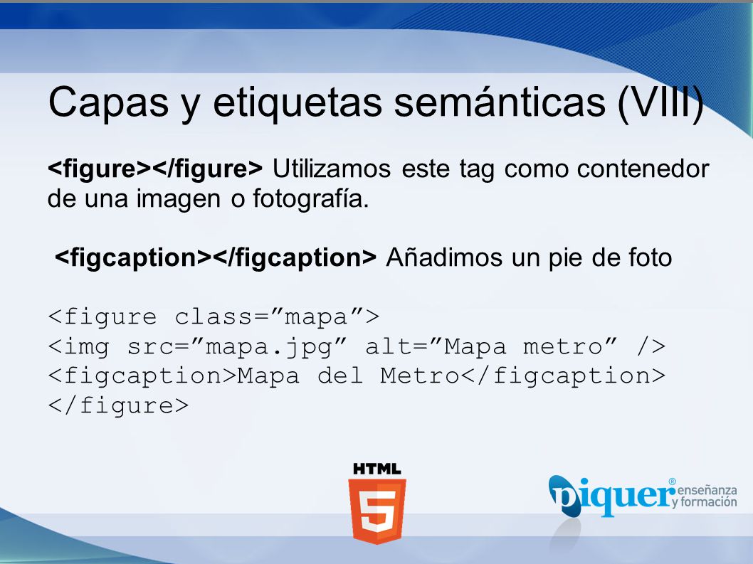 Capas y etiquetas semánticas (VIII)