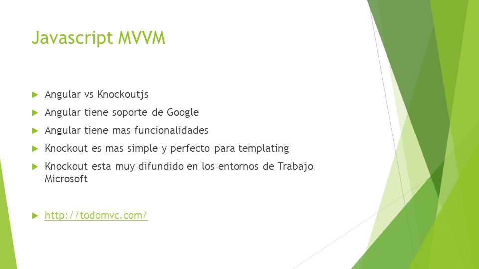 Javascript MVVM Angular vs Knockoutjs Angular tiene soporte de Google