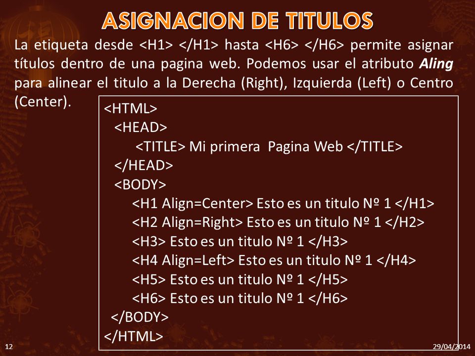 ASIGNACION DE TITULOS