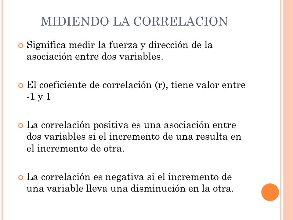 MIDIENDO LA CORRELACION