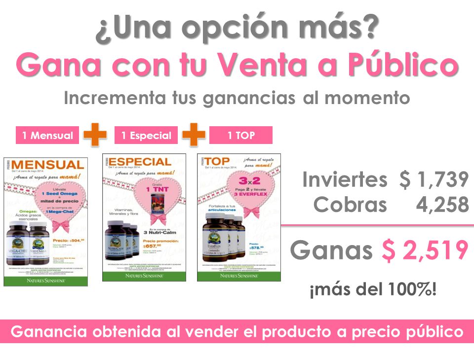 ¿Una opción más Gana con tu Venta a Público