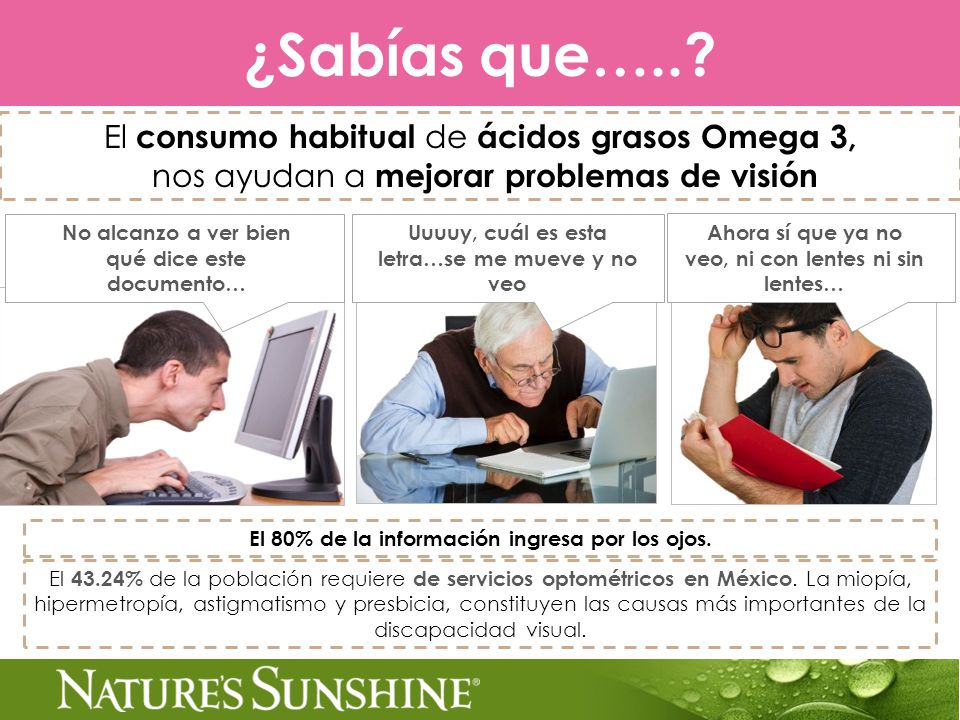 ¿Sabías que….. El consumo habitual de ácidos grasos Omega 3,