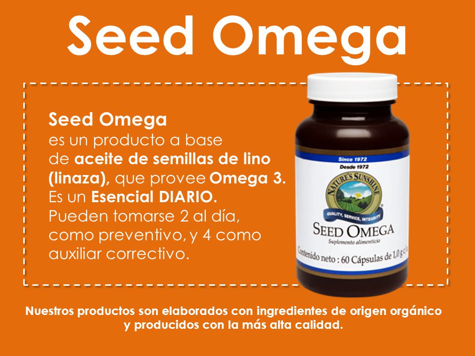 Seed Omega Seed Omega es un producto a base