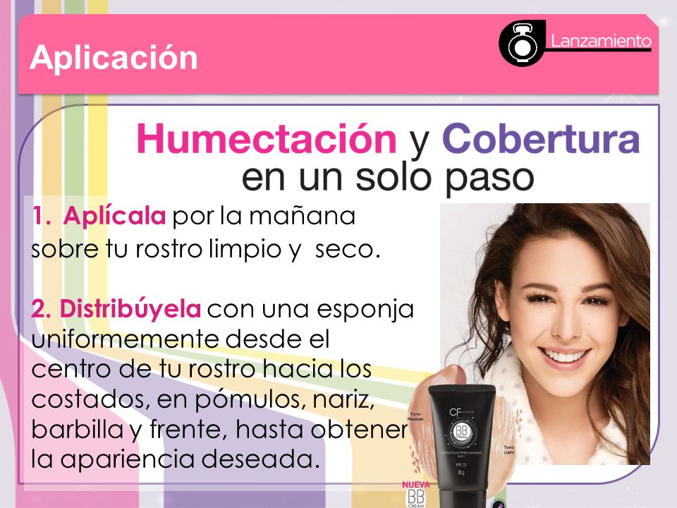 1. Aplícala por la mañana sobre tu rostro limpio y seco.