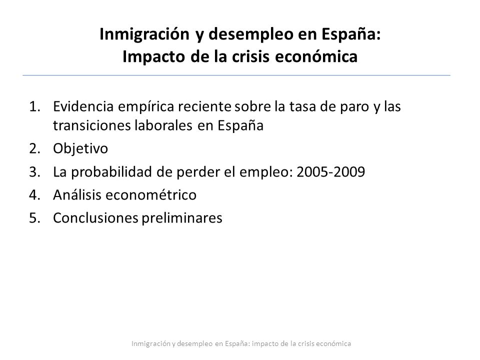 Inmigración y desempleo en España: Impacto de la crisis económica