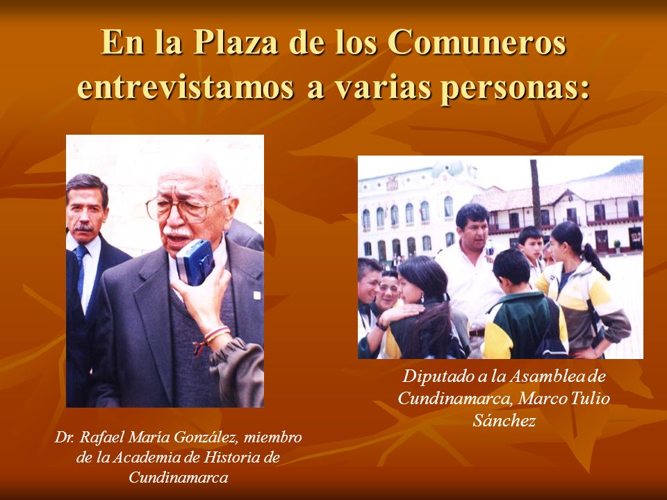 En la Plaza de los Comuneros entrevistamos a varias personas: