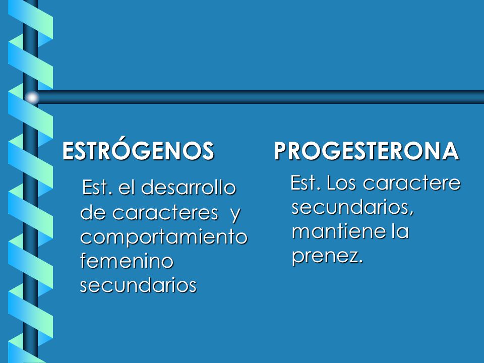 Est. el desarrollo de caracteres y comportamiento femenino secundarios