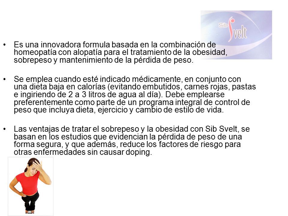 Es una innovadora formula basada en la combinación de homeopatía con alopatía para el tratamiento de la obesidad, sobrepeso y mantenimiento de la pérdida de peso.
