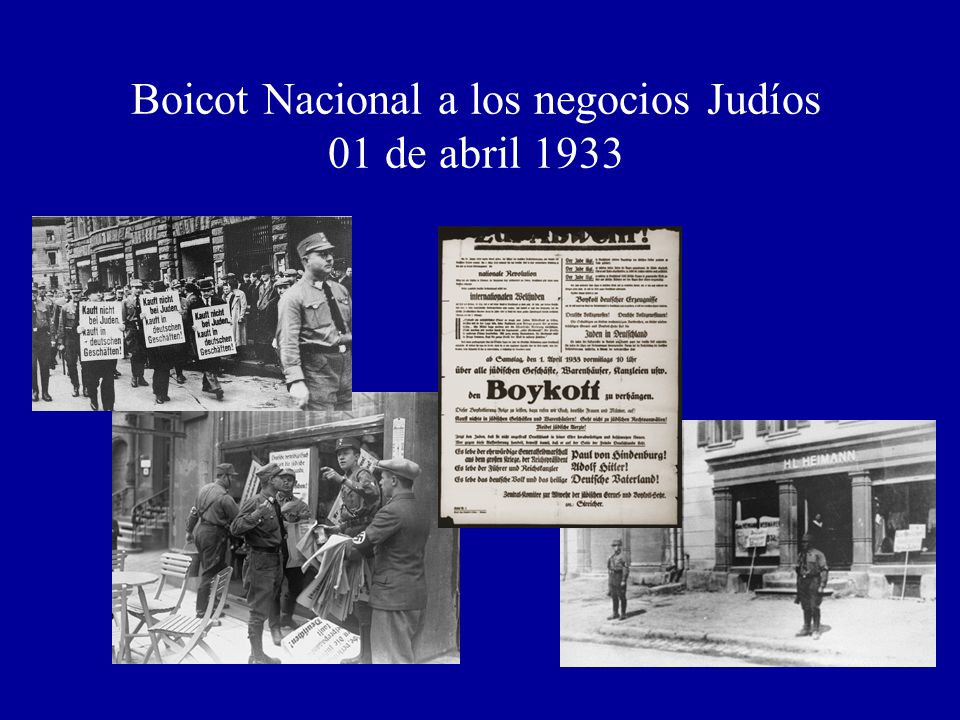 Boicot Nacional a los negocios Judíos 01 de abril 1933