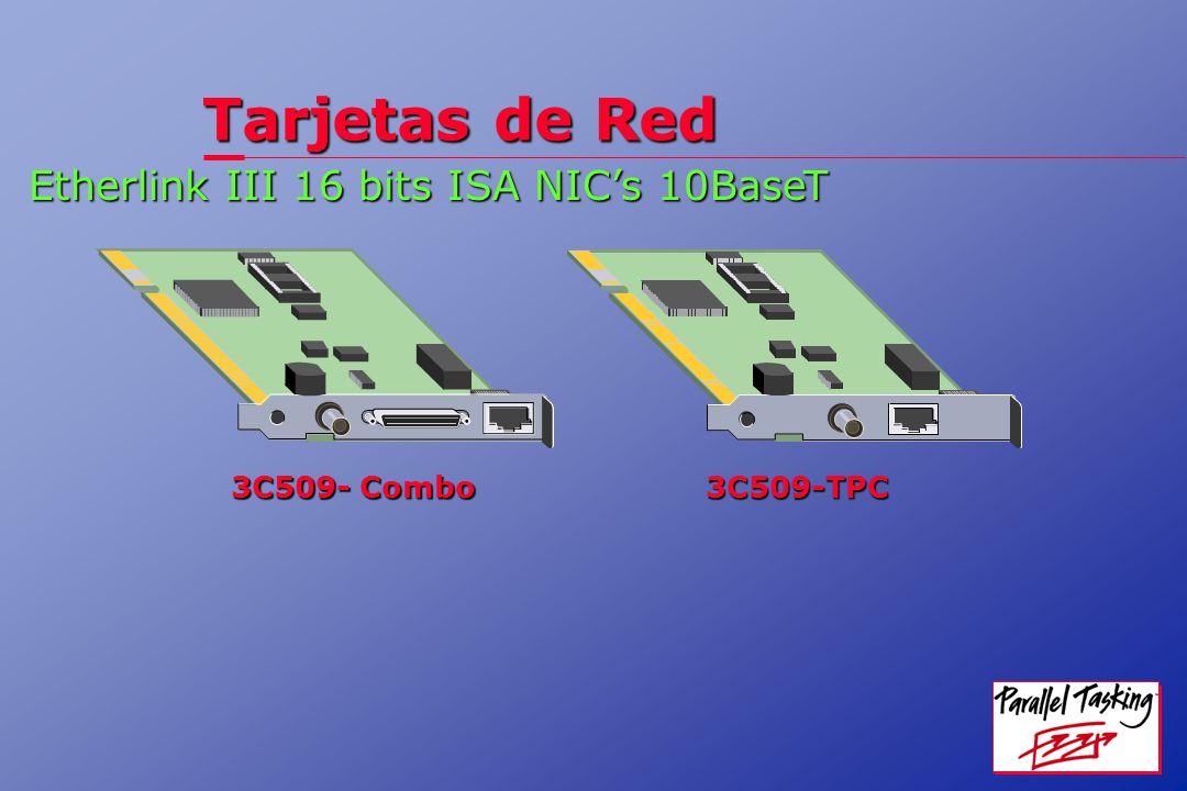 Tarjetas de Red Etherlink III 16 bits ISA NIC’s 10BaseT 3C509- Combo