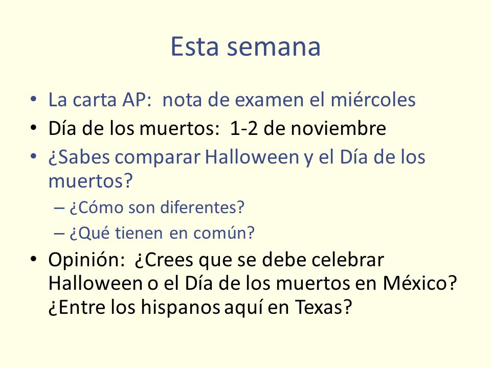 Esta semana La carta AP: nota de examen el miércoles