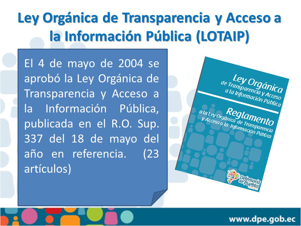 Ley Orgánica de Transparencia y Acceso a la Información Pública (LOTAIP)