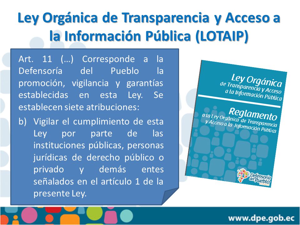 Ley Orgánica de Transparencia y Acceso a la Información Pública (LOTAIP)