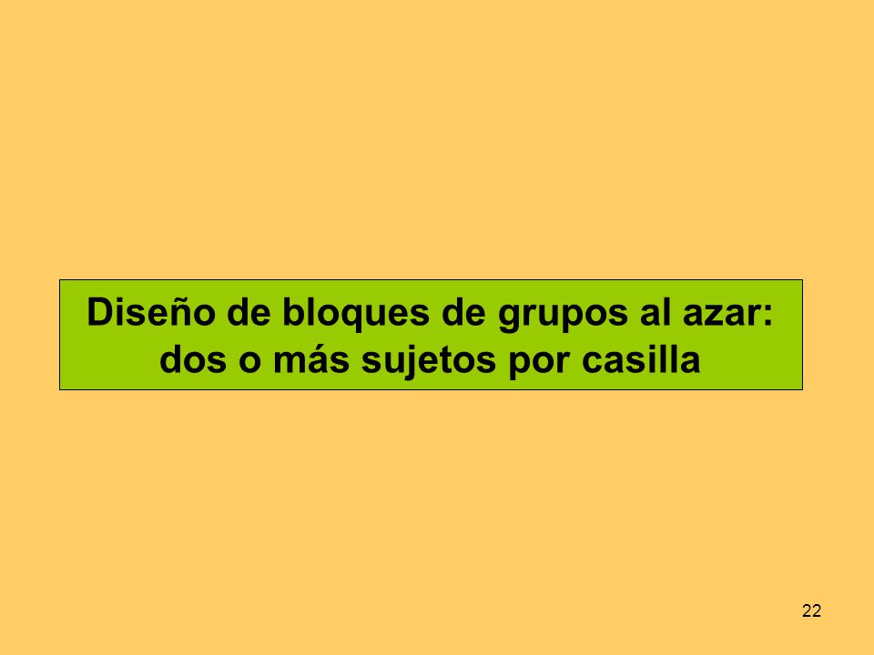Diseño de bloques de grupos al azar: dos o más sujetos por casilla