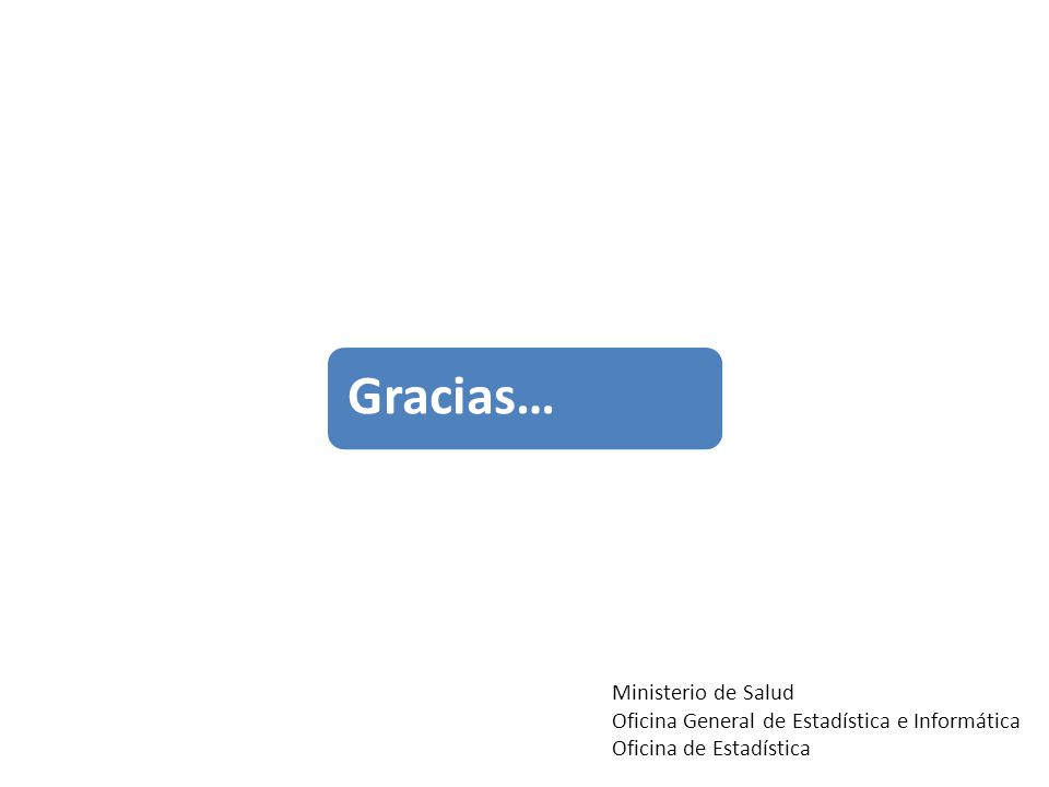 Oficina General de Estadística e Informática Oficina de Estadística