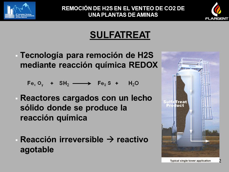 REMOCIÓN DE H2S EN EL VENTEO DE CO2 DE UNA PLANTAS DE AMINAS