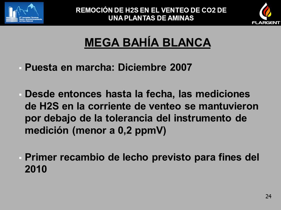 REMOCIÓN DE H2S EN EL VENTEO DE CO2 DE UNA PLANTAS DE AMINAS