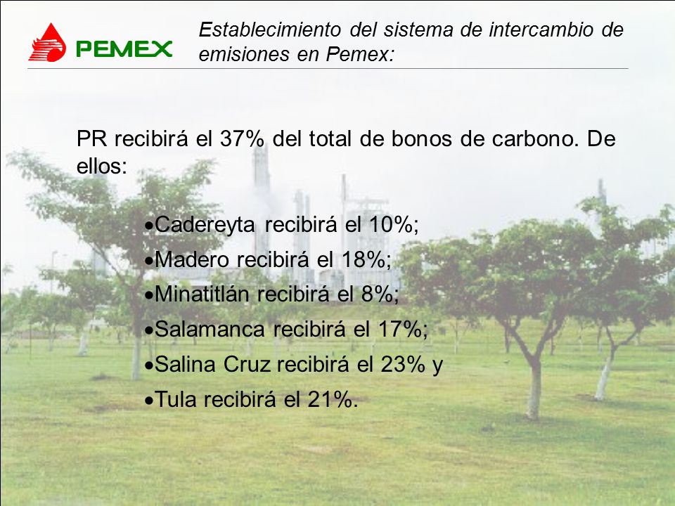PR recibirá el 37% del total de bonos de carbono. De ellos: