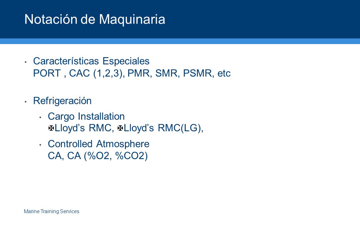 Notación de Maquinaria