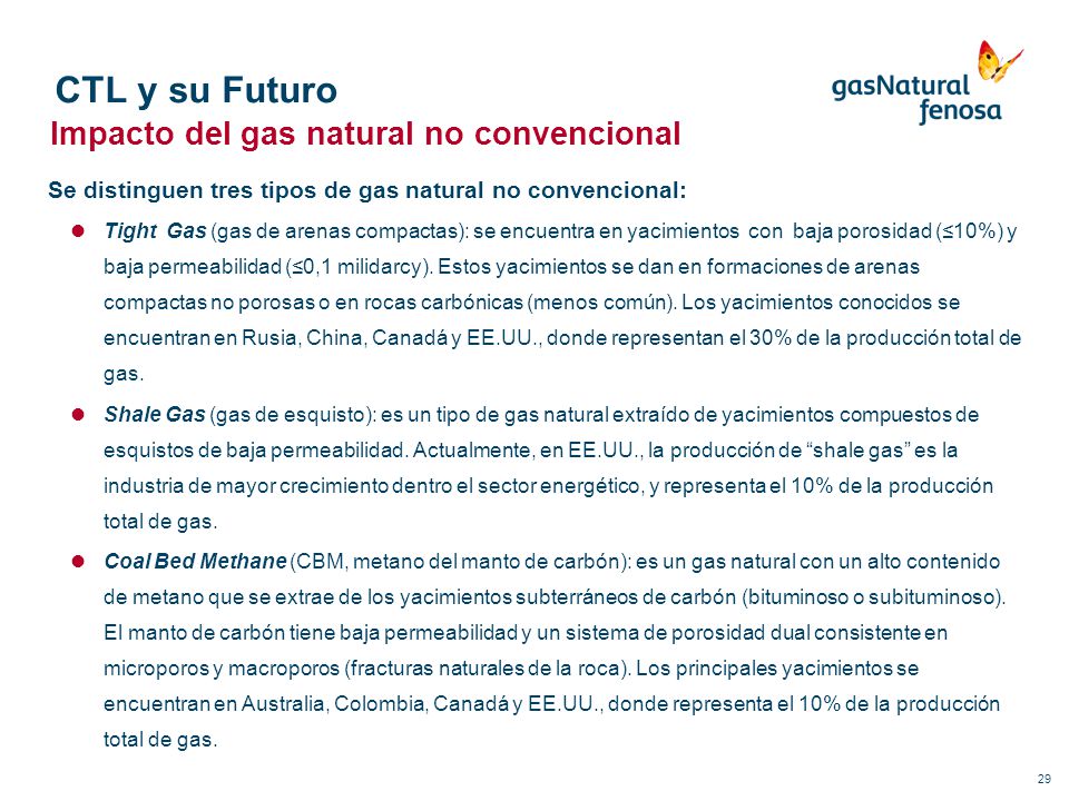 CTL y su Futuro Impacto del gas natural no convencional