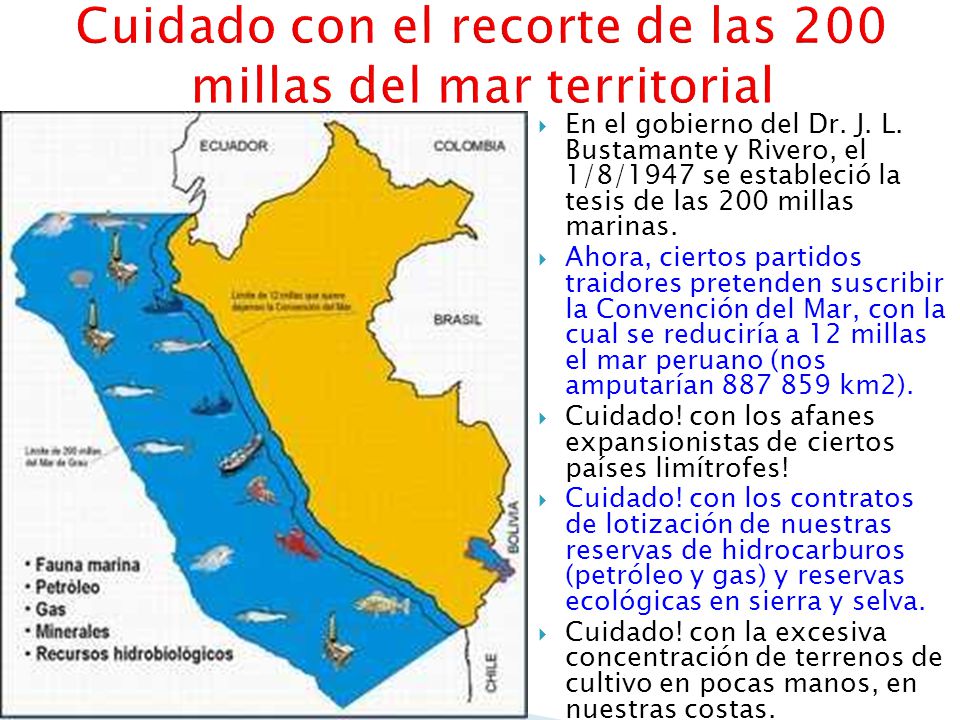 Cuidado con el recorte de las 200 millas del mar territorial