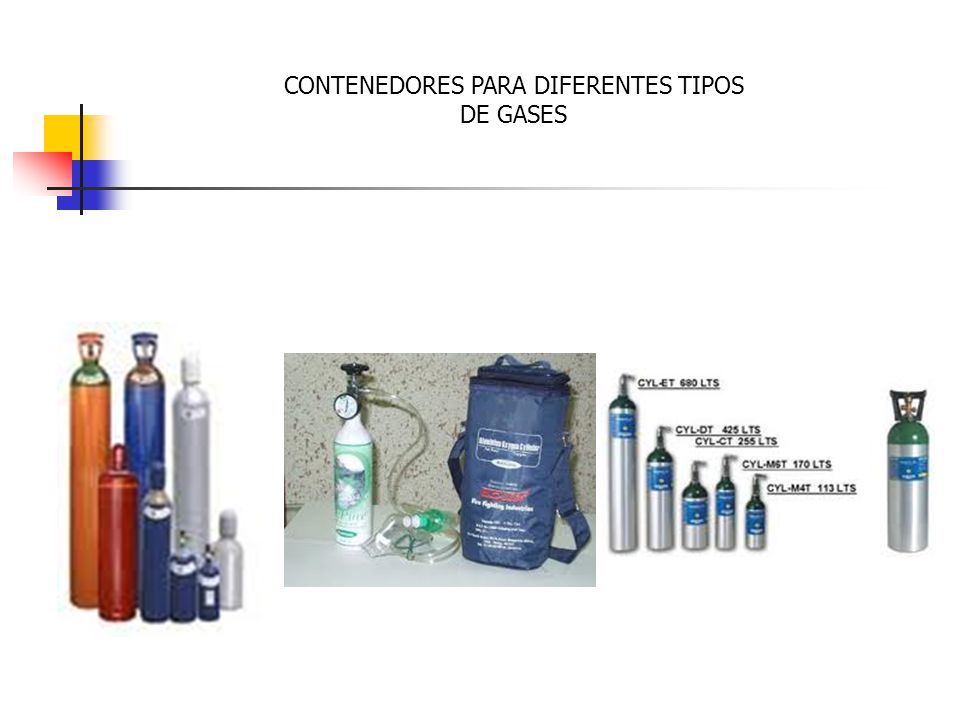 CONTENEDORES PARA DIFERENTES TIPOS DE GASES