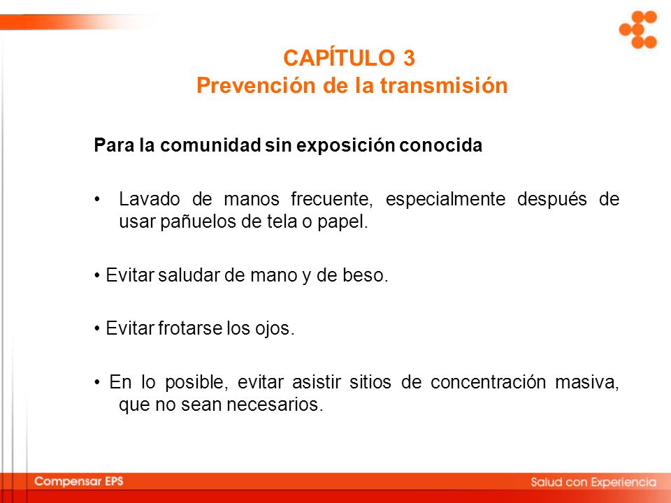 CAPÍTULO 3 Prevención de la transmisión