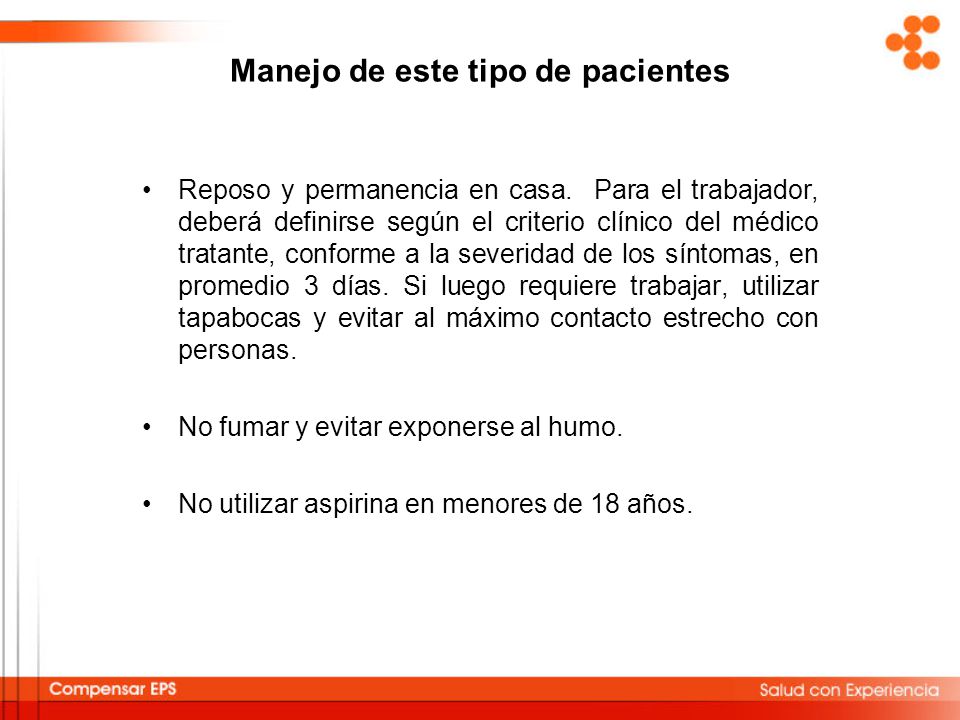 Manejo de este tipo de pacientes