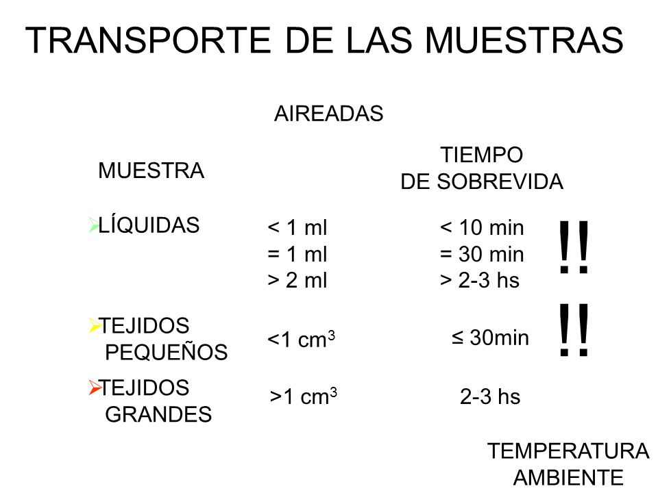 TRANSPORTE DE LAS MUESTRAS