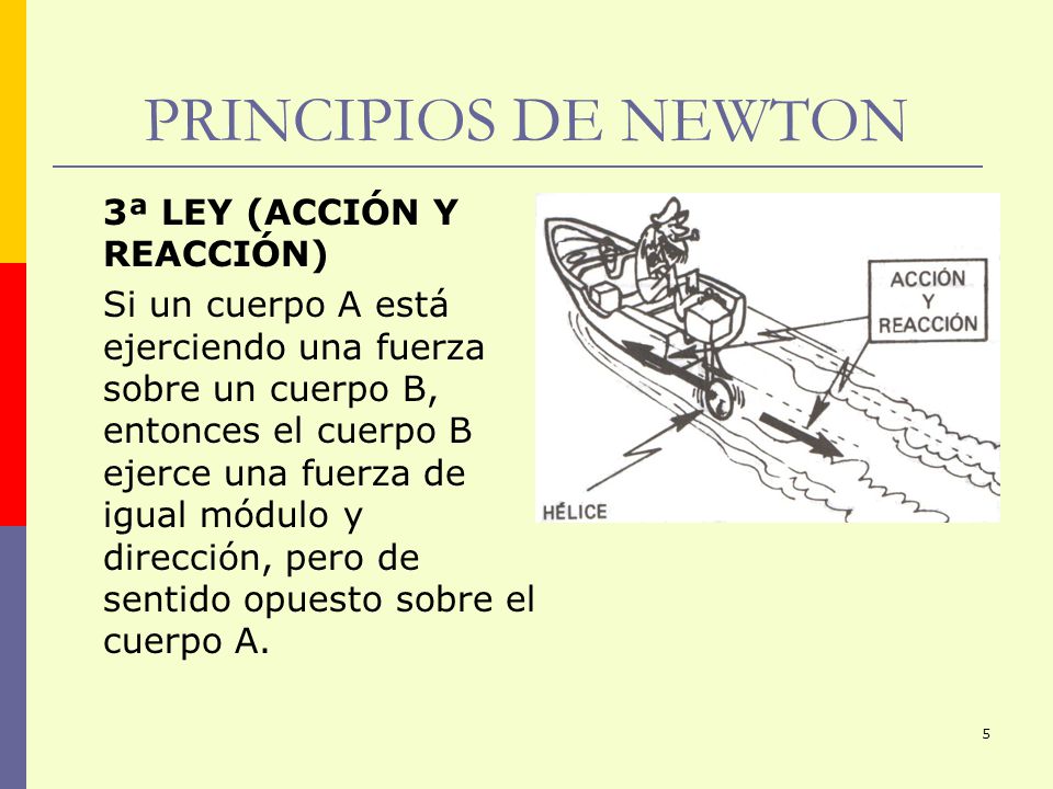 PRINCIPIOS DE NEWTON 3ª LEY (ACCIÓN Y REACCIÓN)