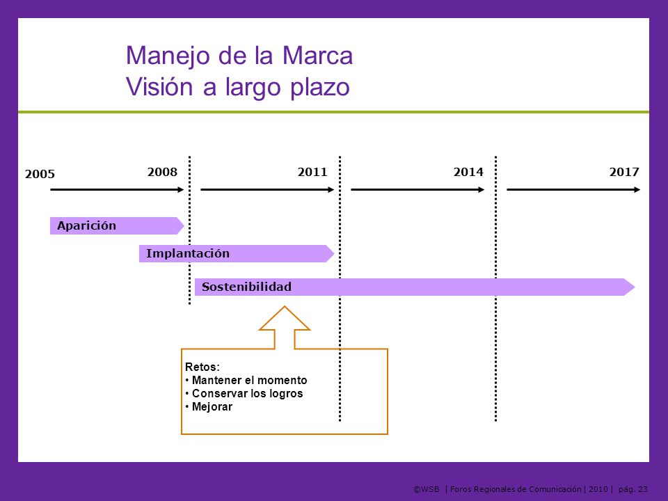 Manejo de la Marca Visión a largo plazo