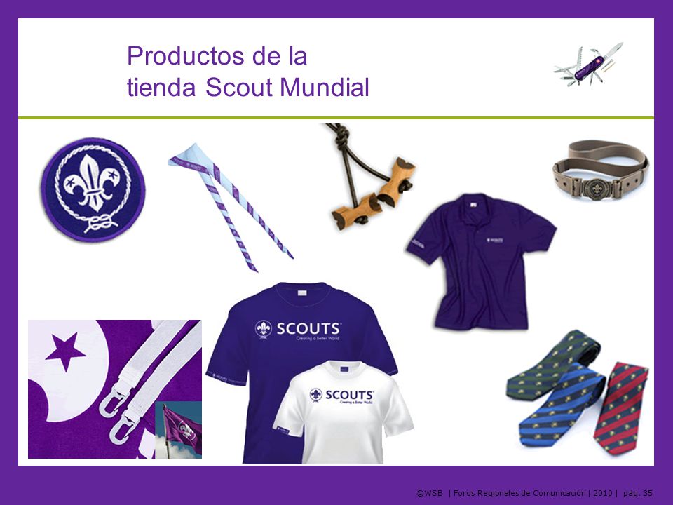 Productos de la tienda Scout Mundial