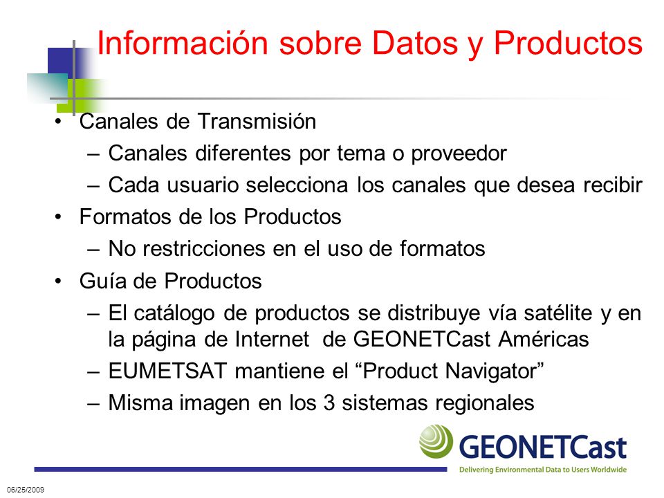 Información sobre Datos y Productos