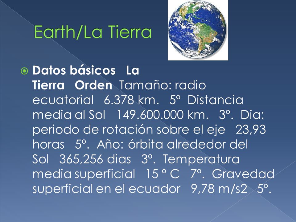 Earth/La Tierra
