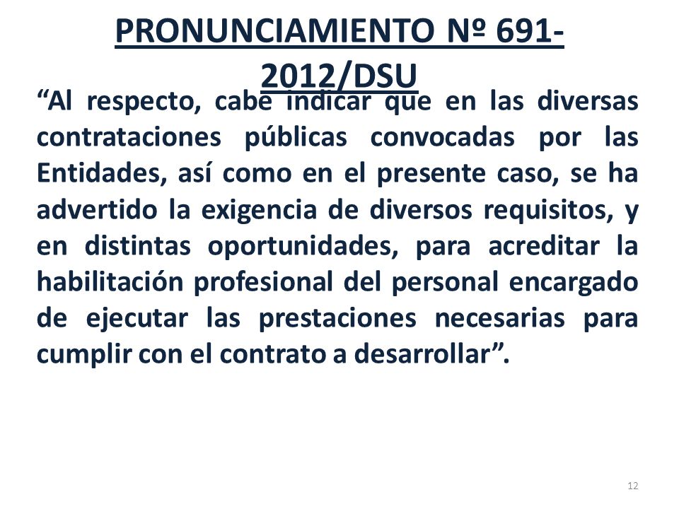PRONUNCIAMIENTO Nº /DSU