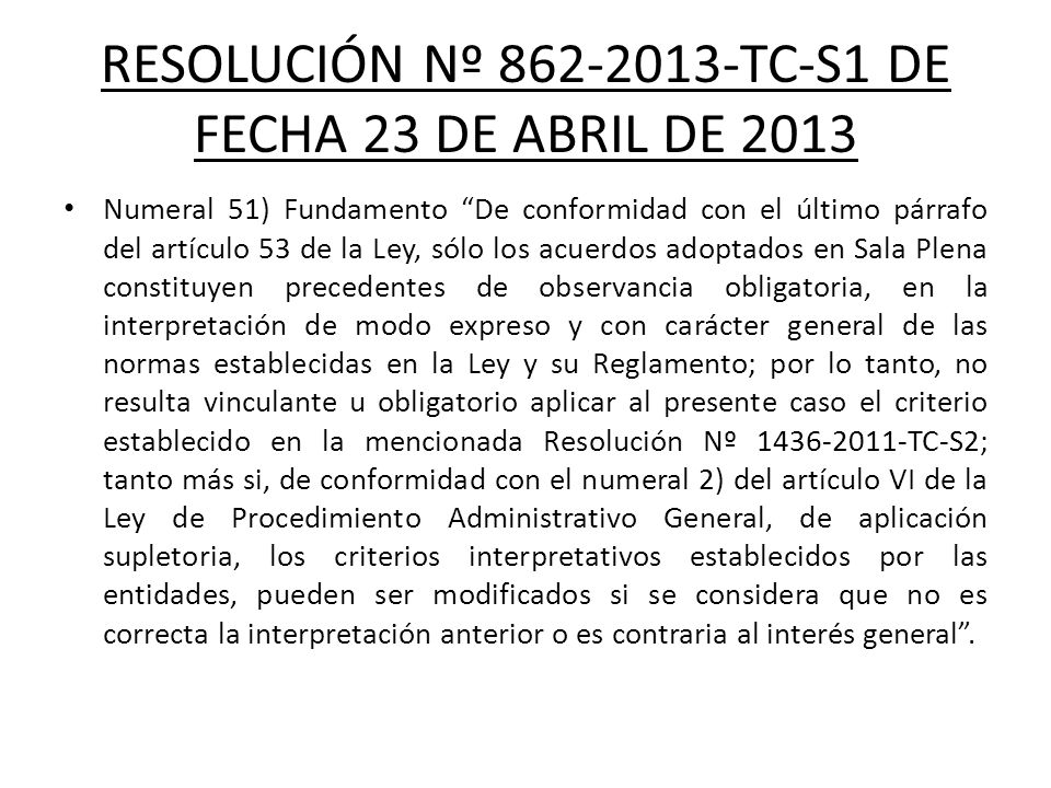 RESOLUCIÓN Nº TC-S1 DE FECHA 23 DE ABRIL DE 2013