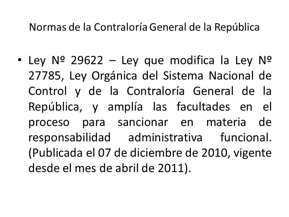 Normas de la Contraloría General de la República