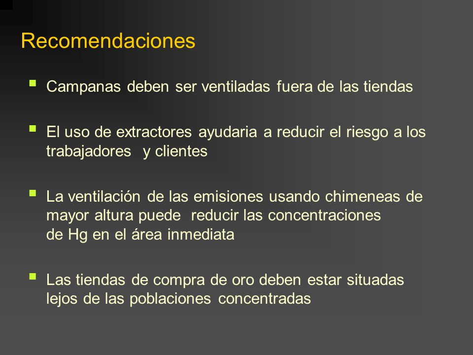 Recomendaciones Campanas deben ser ventiladas fuera de las tiendas