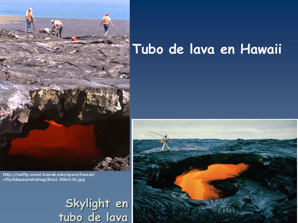 Tubo de lava en Hawaii Skylight en tubo de lava