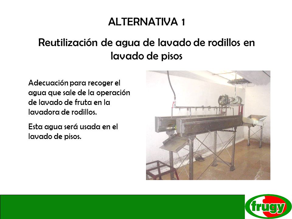 Reutilización de agua de lavado de rodillos en lavado de pisos