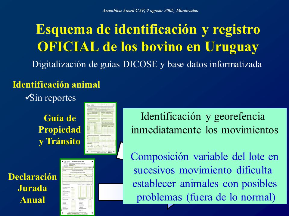 Esquema de identificación y registro OFICIAL de los bovino en Uruguay