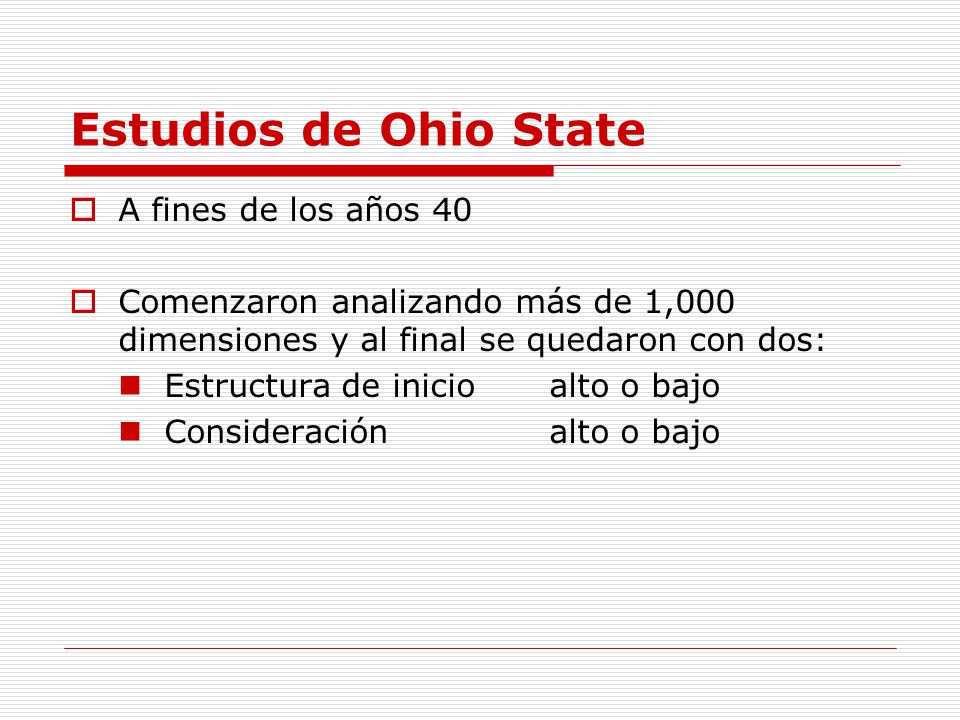 Estudios de Ohio State A fines de los años 40