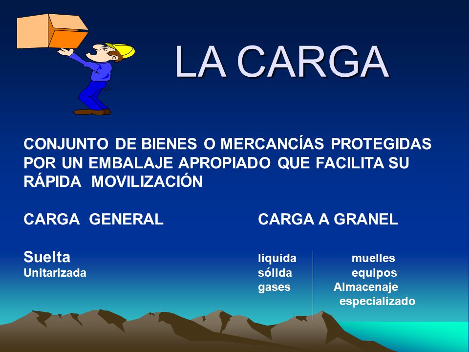 LA CARGA CONJUNTO DE BIENES O MERCANCÍAS PROTEGIDAS POR UN EMBALAJE APROPIADO QUE FACILITA SU RÁPIDA MOVILIZACIÓN.