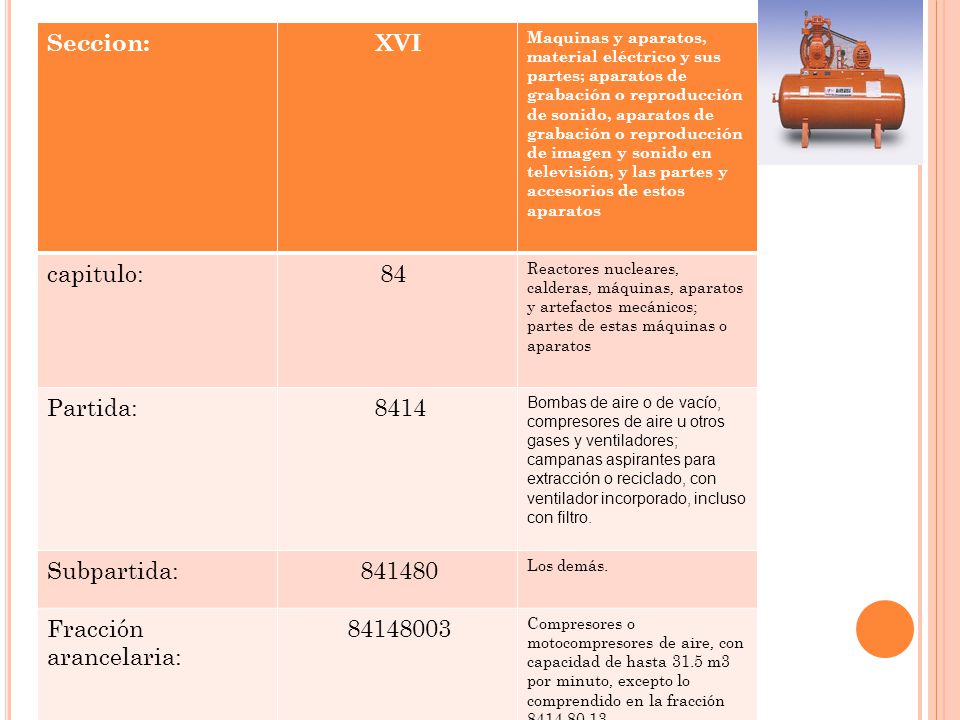 Fracción arancelaria:
