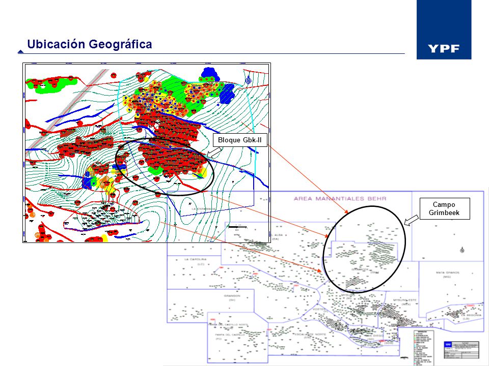 Ubicación Geográfica Bloque Gbk-II. Campo Grimbeek. Detalle de Yacimientos del Área. Presentar actualizado.