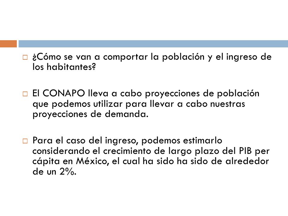 ¿Cómo se van a comportar la población y el ingreso de los habitantes