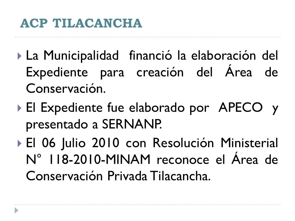 El Expediente fue elaborado por APECO y presentado a SERNANP.