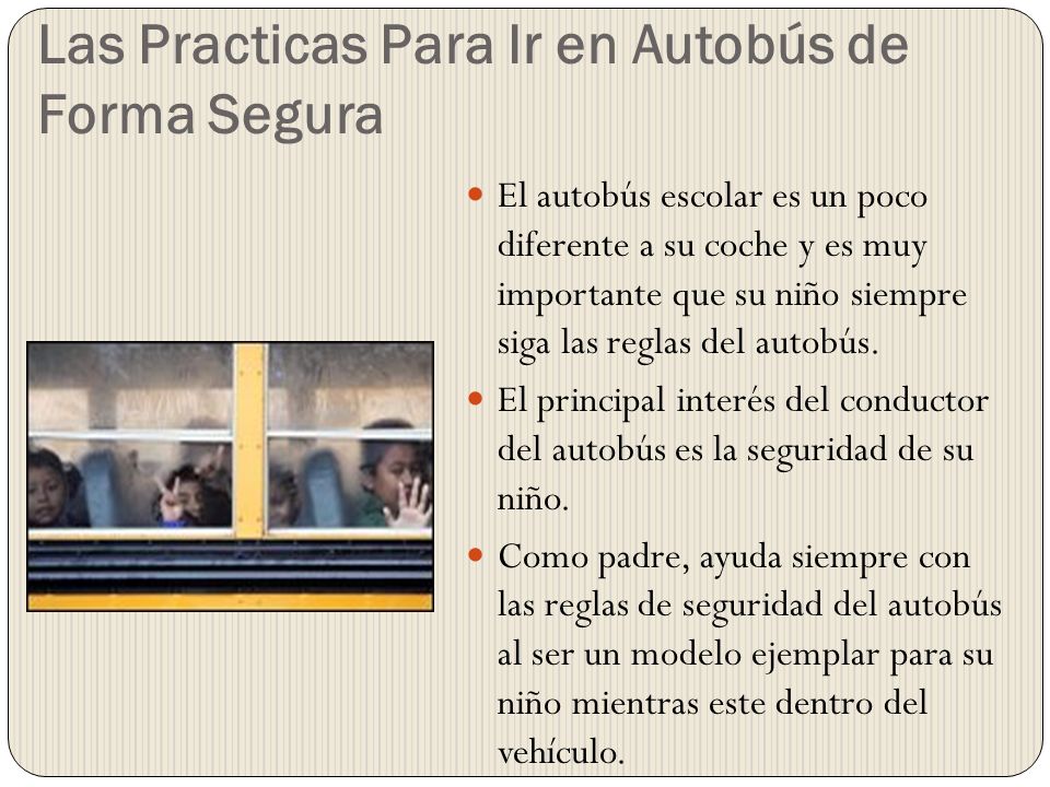 Las Practicas Para Ir en Autobús de Forma Segura
