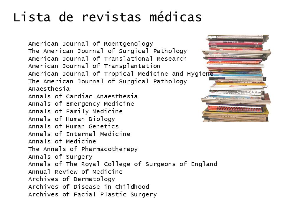 Lista de revistas médicas